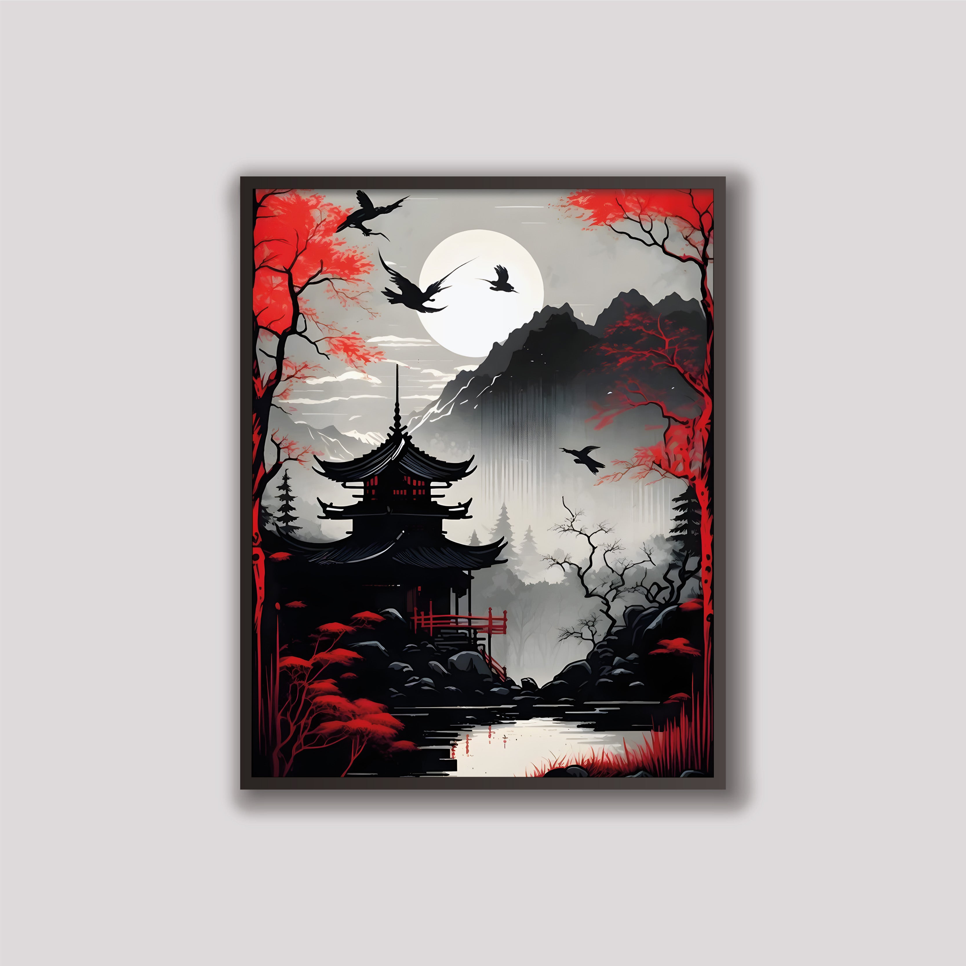 Japan Tempel Red Highlights