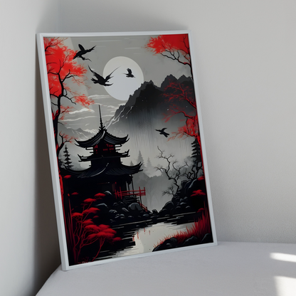 Japan Tempel Red Highlights